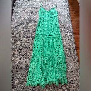 Lilly Pulitzer Green Eyelet Maxi Dress